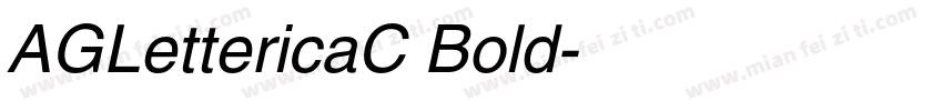 AGLettericaC Bold字体转换
